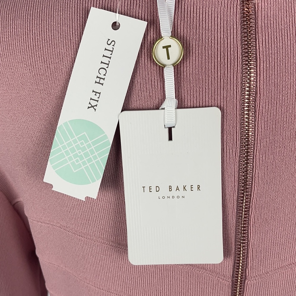 NEW Pink and Navy Knit Dress - Picture 9 of 10